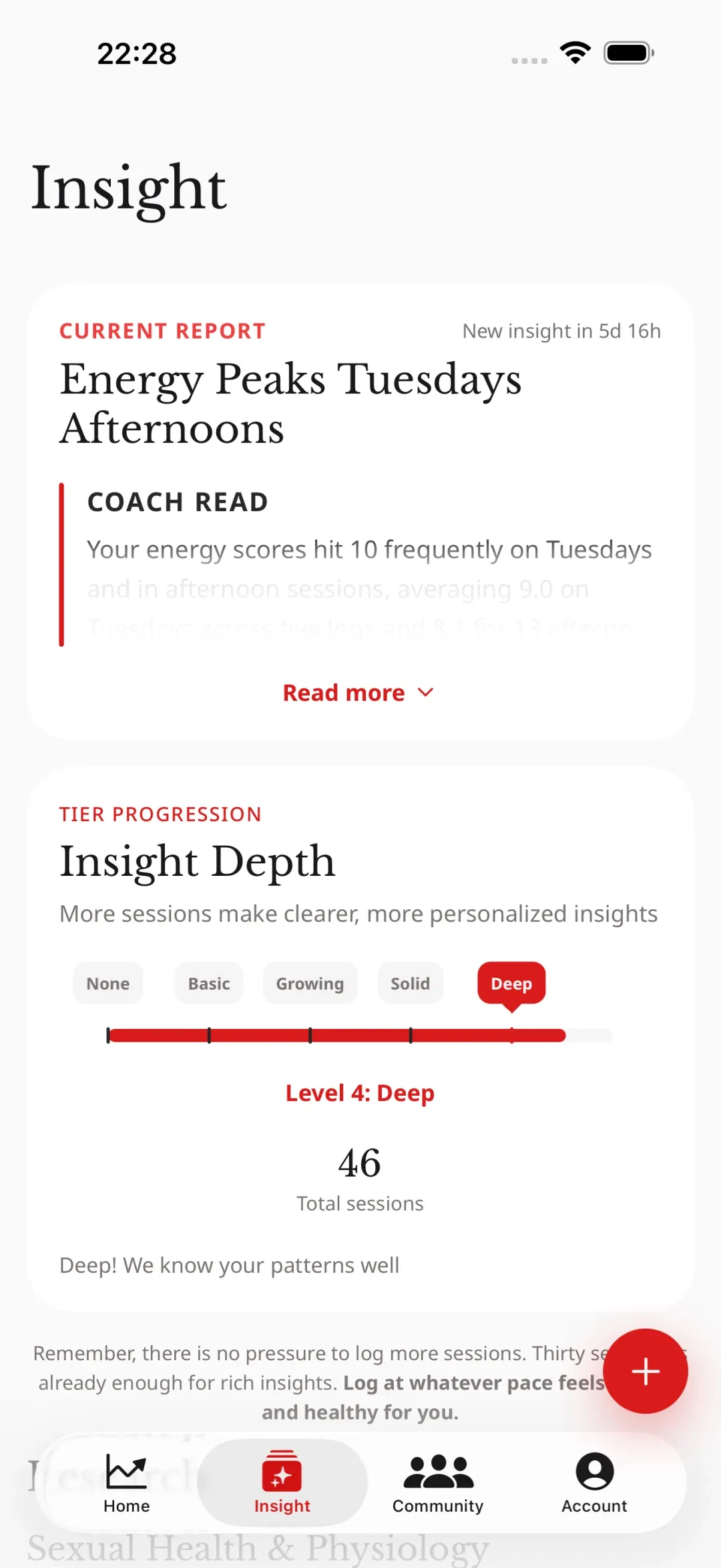 Goonova AI coaching insight on iPhone